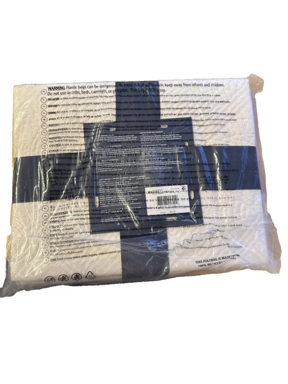 Ralph Lauren Elysia Park Row Euro Sham Chic Cream NEW